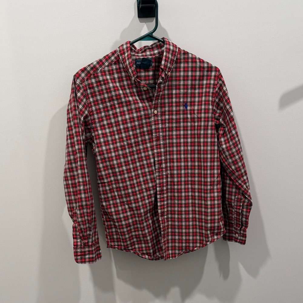 Polo by Ralph Lauren Boy’s Red and White Checkered Shirt